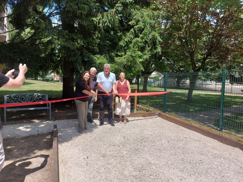 l’inauguration du nouveau terrain de pétanque