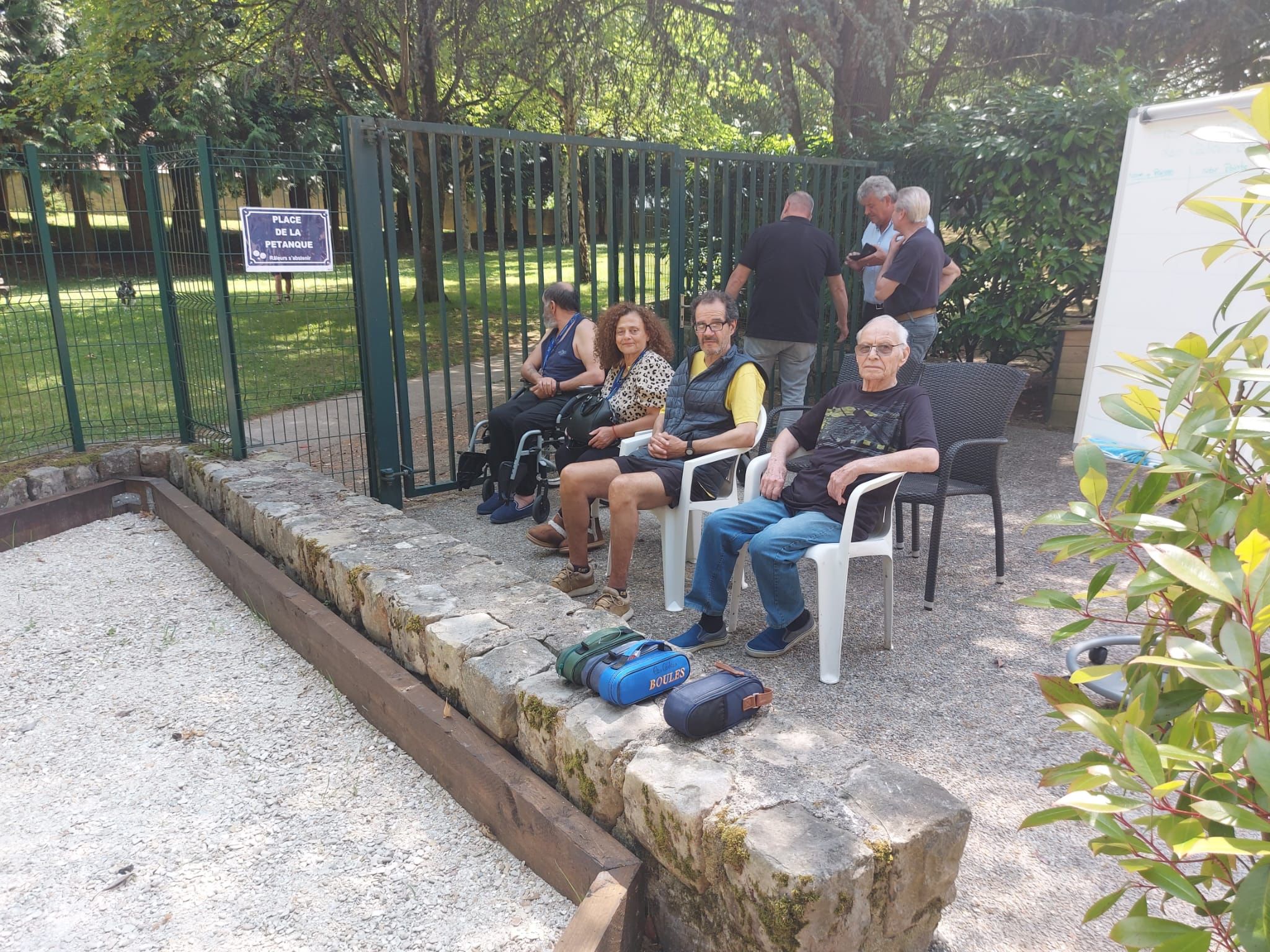 l’inauguration du nouveau terrain de pétanque