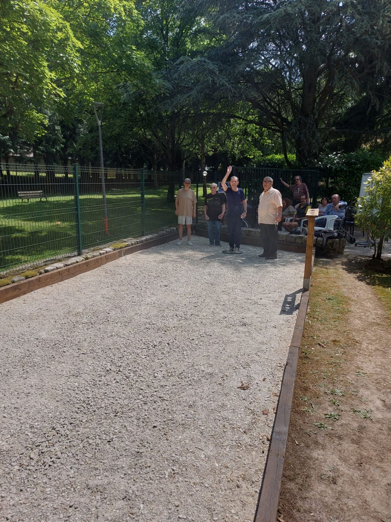 l’inauguration du nouveau terrain de pétanque